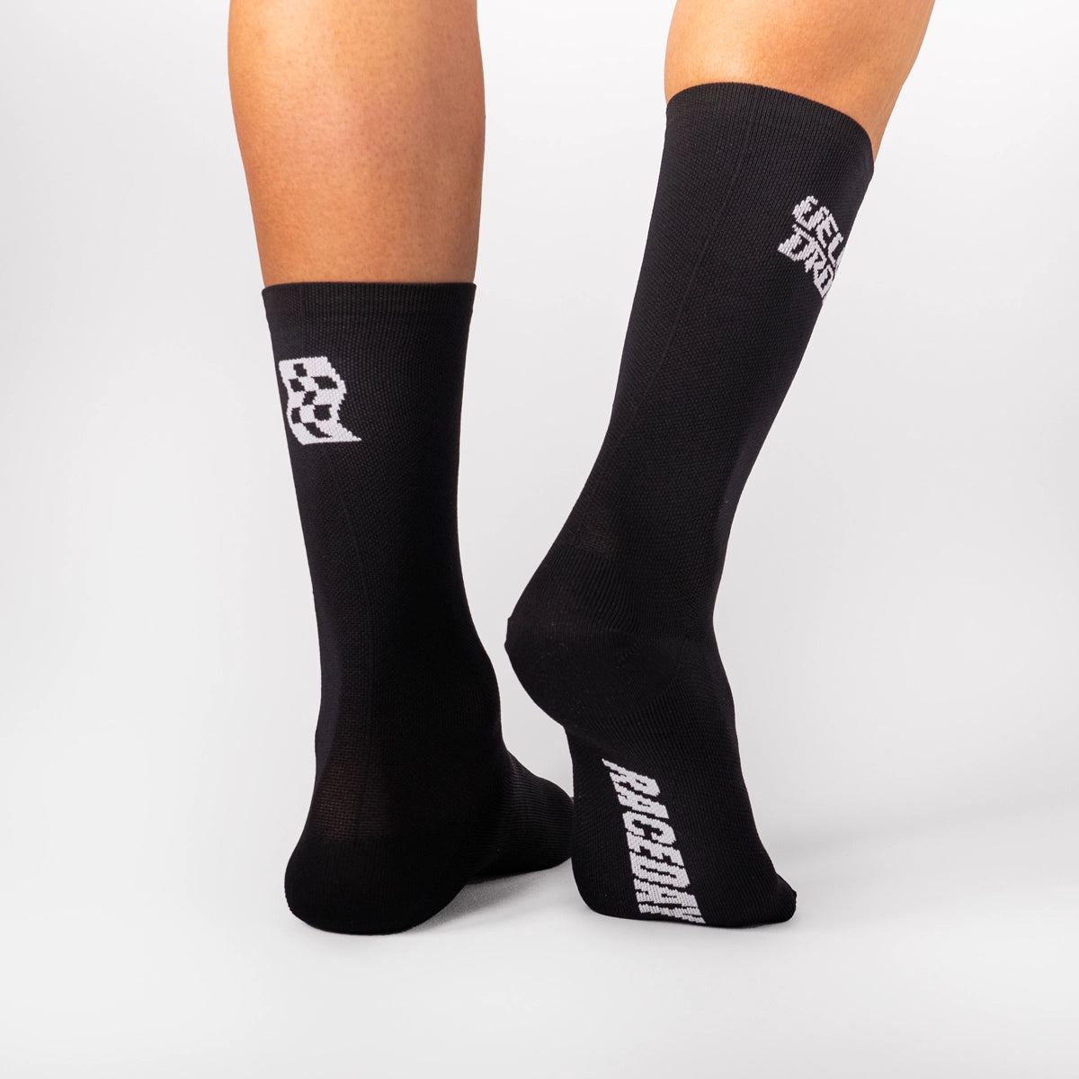 VELODROM RaceDay Logo Mitjons de ciclisme - Negre