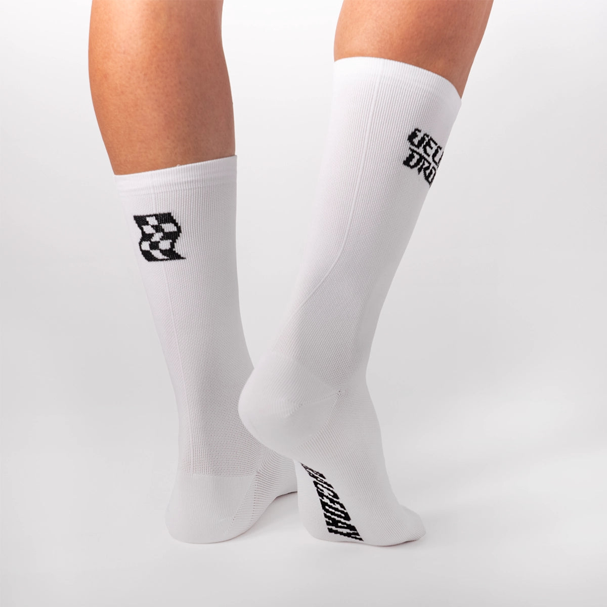 VELODROM RaceDay Logo Cycling Calcetines -  Blanco 