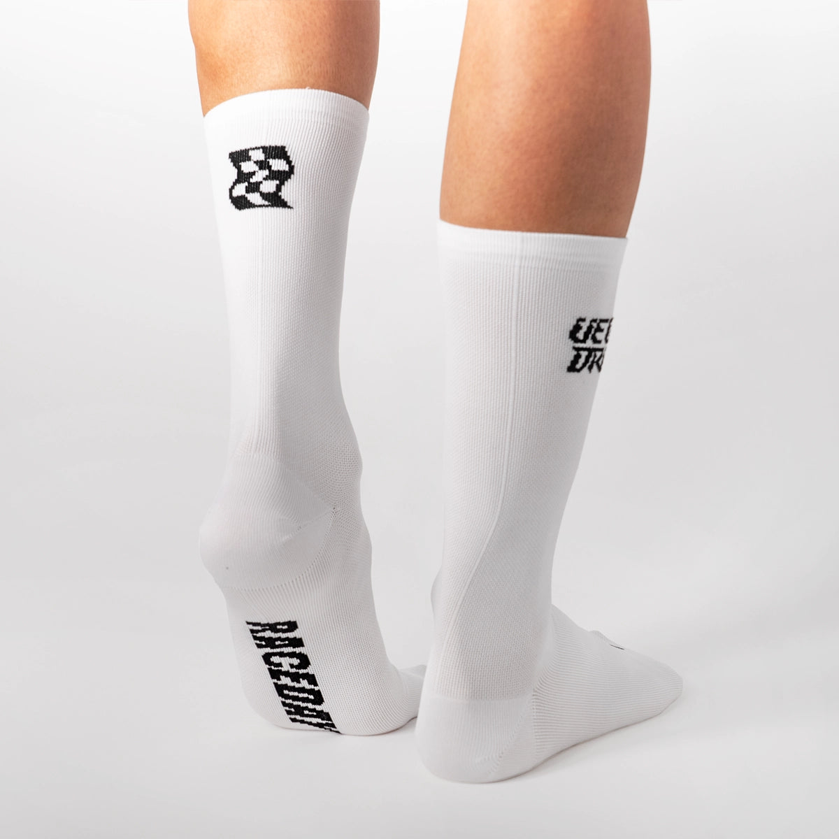 VELODROM RaceDay Logo Cycling Calcetines -  Blanco 