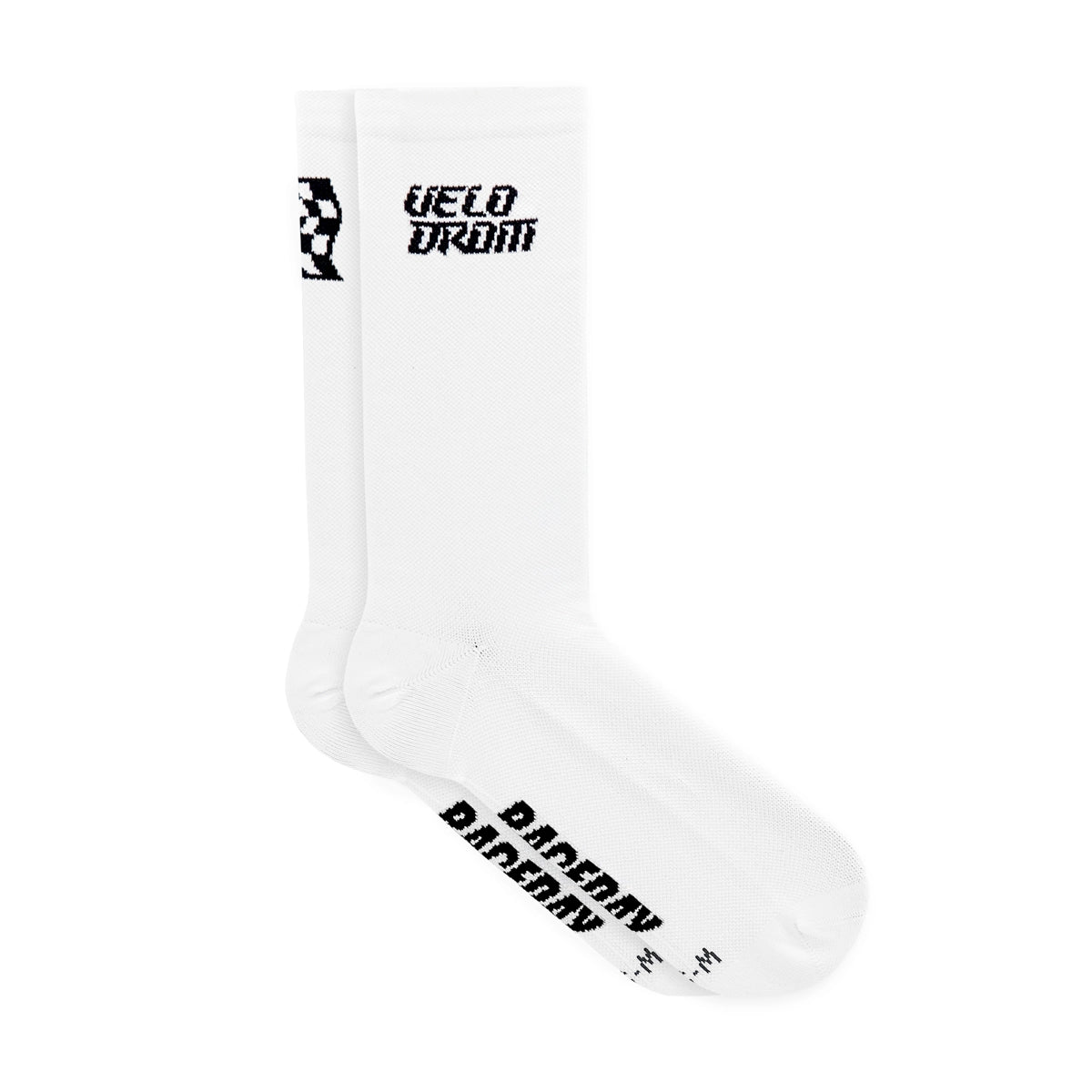 VELODROM RaceDay Logo Cycling Calcetines -  Blanco 