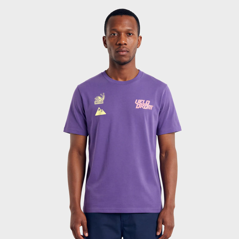 VELODROM The Social Climber TShirt - Purple/Yellow/Pink