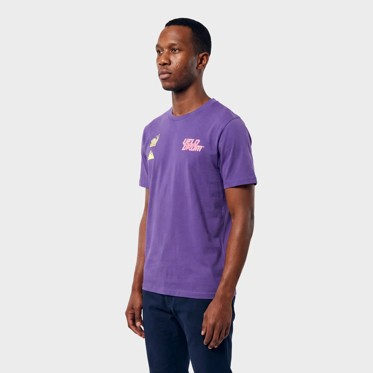 VELODROM The Social Climber T-Shirt- Purple-Yellow-Pink