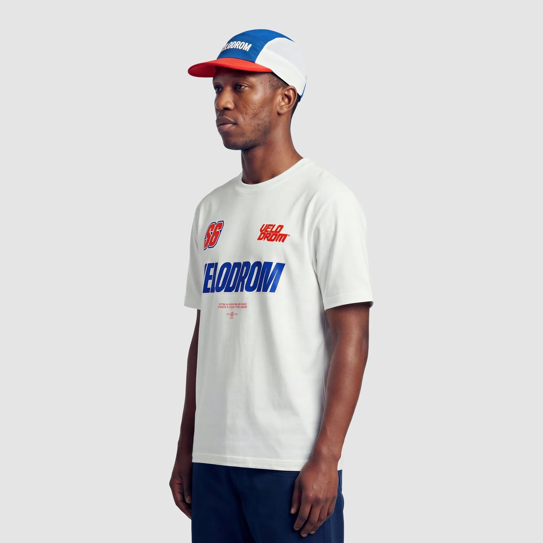 VELODROM Trail 5 Panel Cap S6- Blue/White/Red