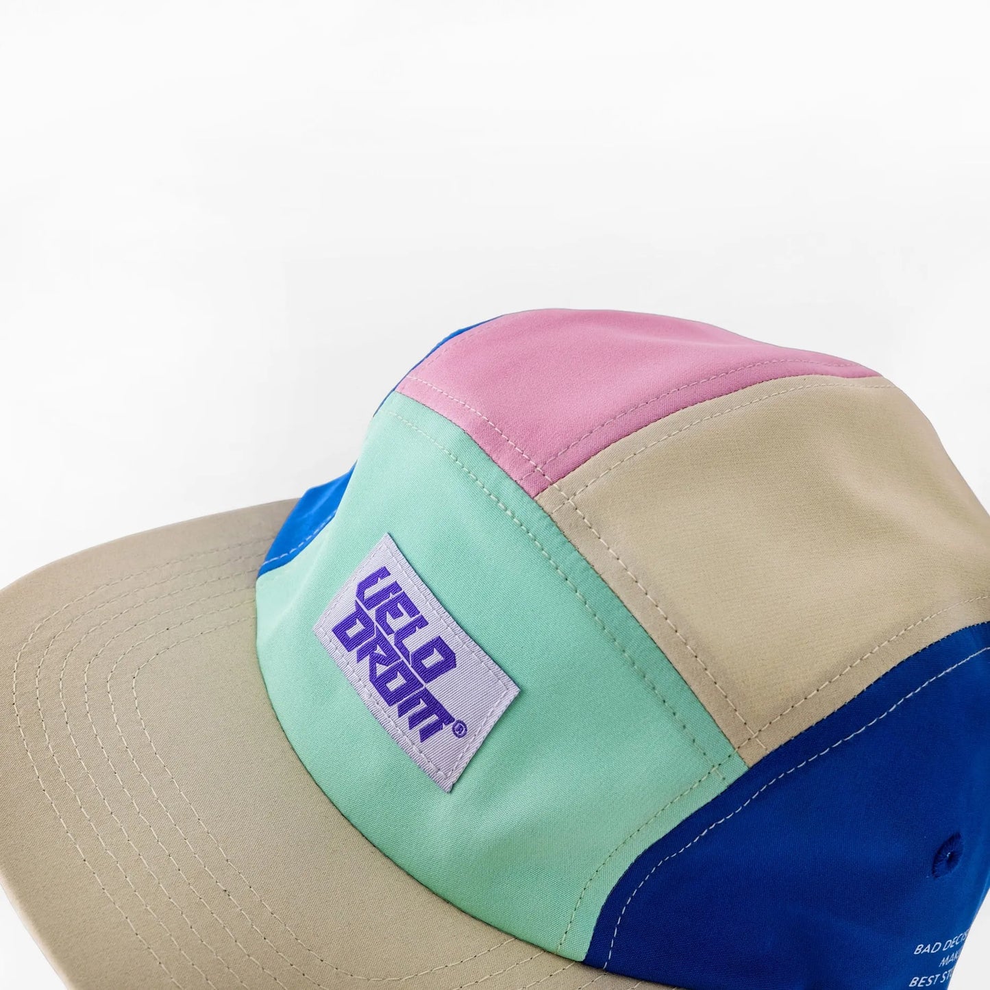 VELODROM Trail 5 Panel Casual Cap - Beige/LightGReen/Blue/Pink