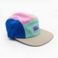 VELODROM Trail 5 Panel Casual Cap - Beige/LightGReen/Blue/Pink