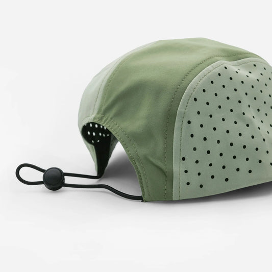 VELODROM Trail 5 Panel Casual Cap - Beige/Navy/Moss Green