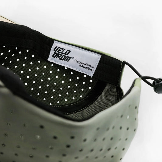 VELODROM Trail 5 Panel Casual Cap - Beige/Navy/Moss Green