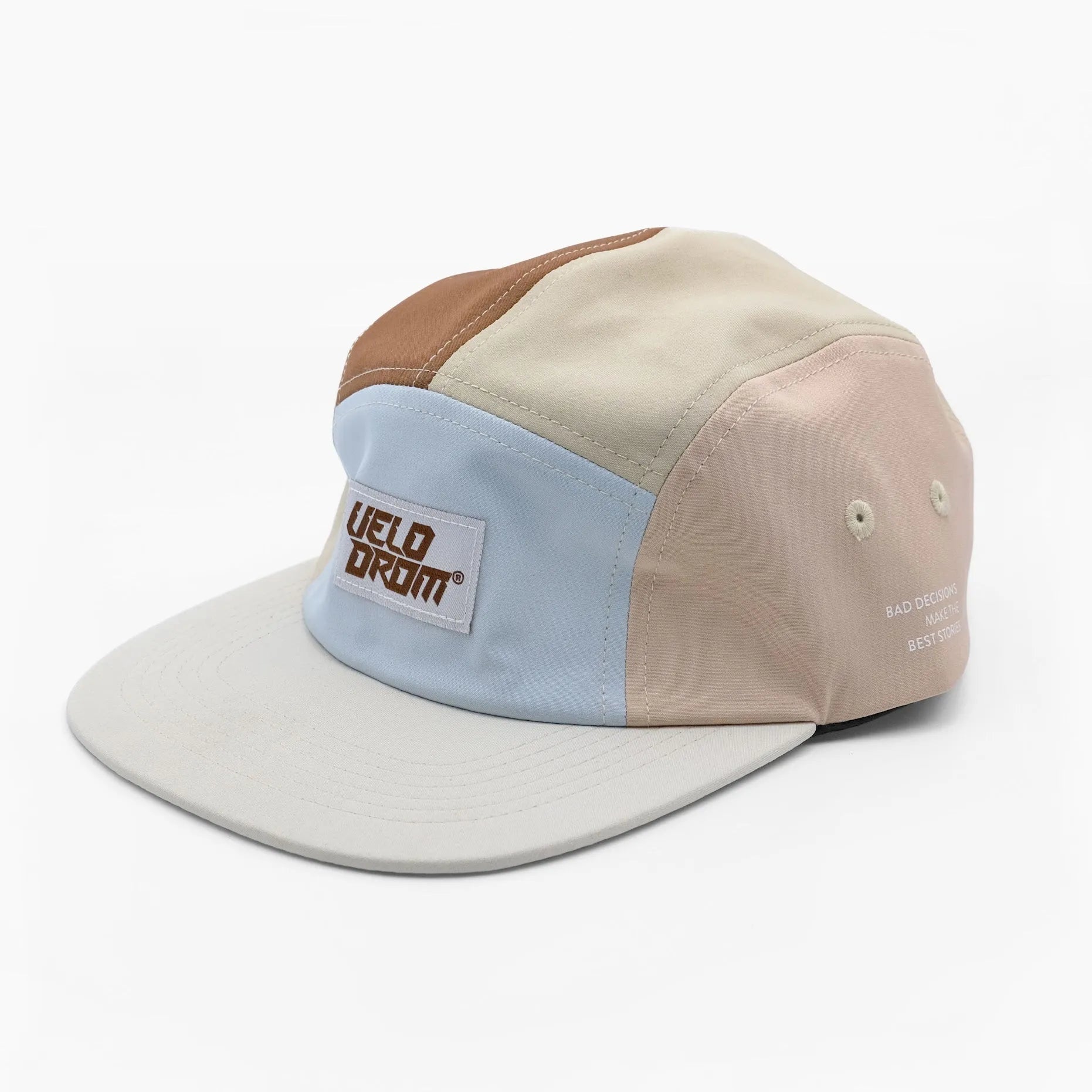 VELODROM Trail 5 Panel Casual Cap - Beige/lightBlue/Brown