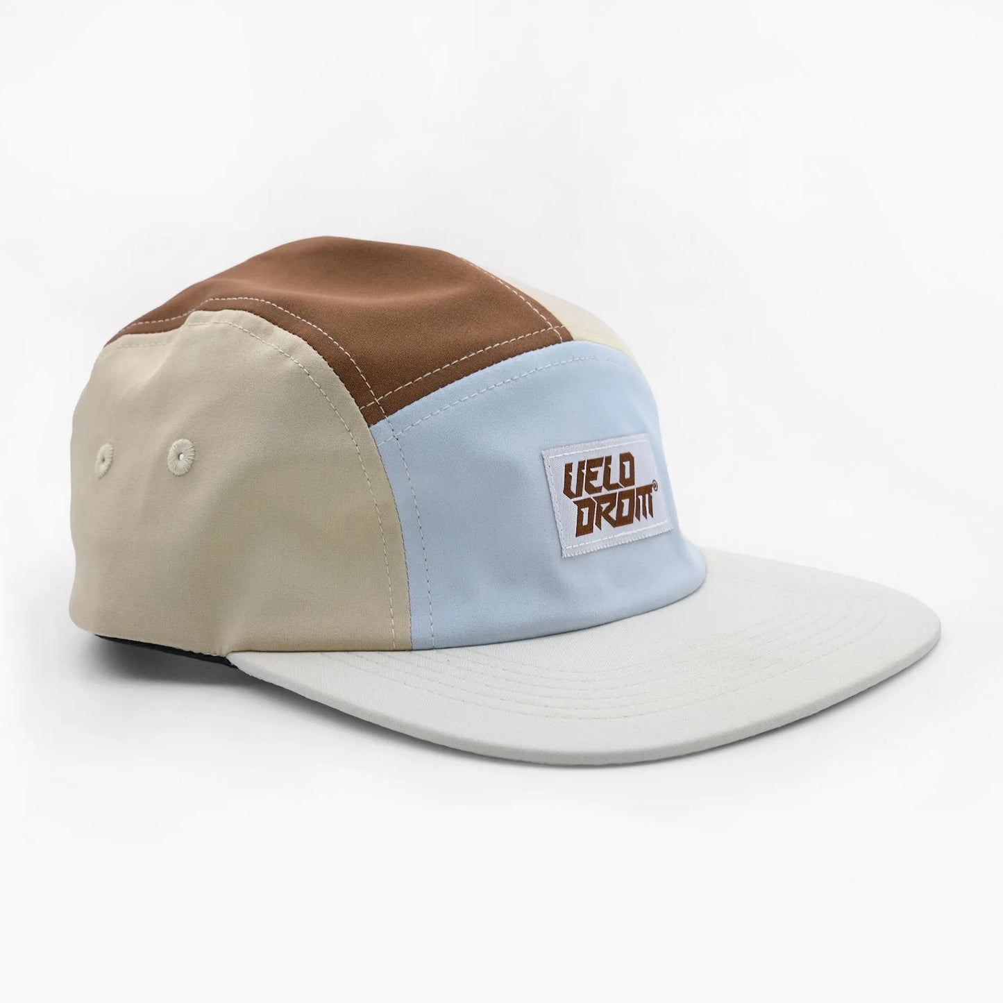 VELODROM Trail 5 Panel Casual Cap - Beige/lightBlue/Brown