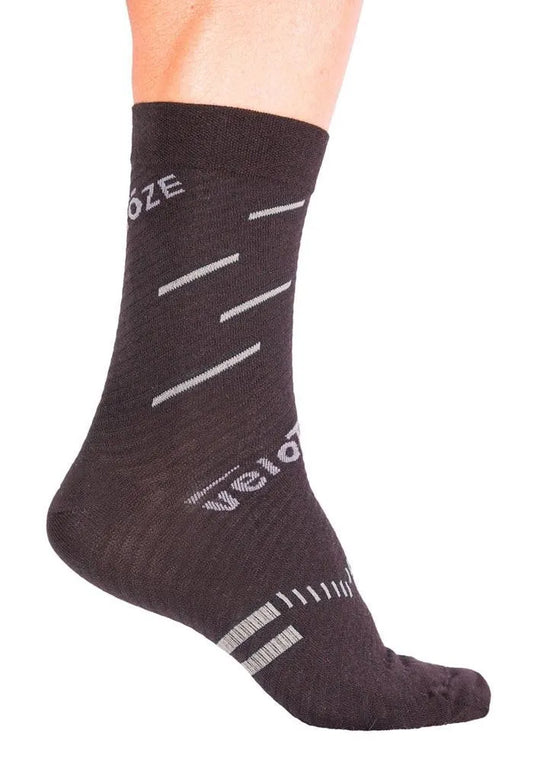 VeloToze Coolmax Active Compression Socks - Black/Grey