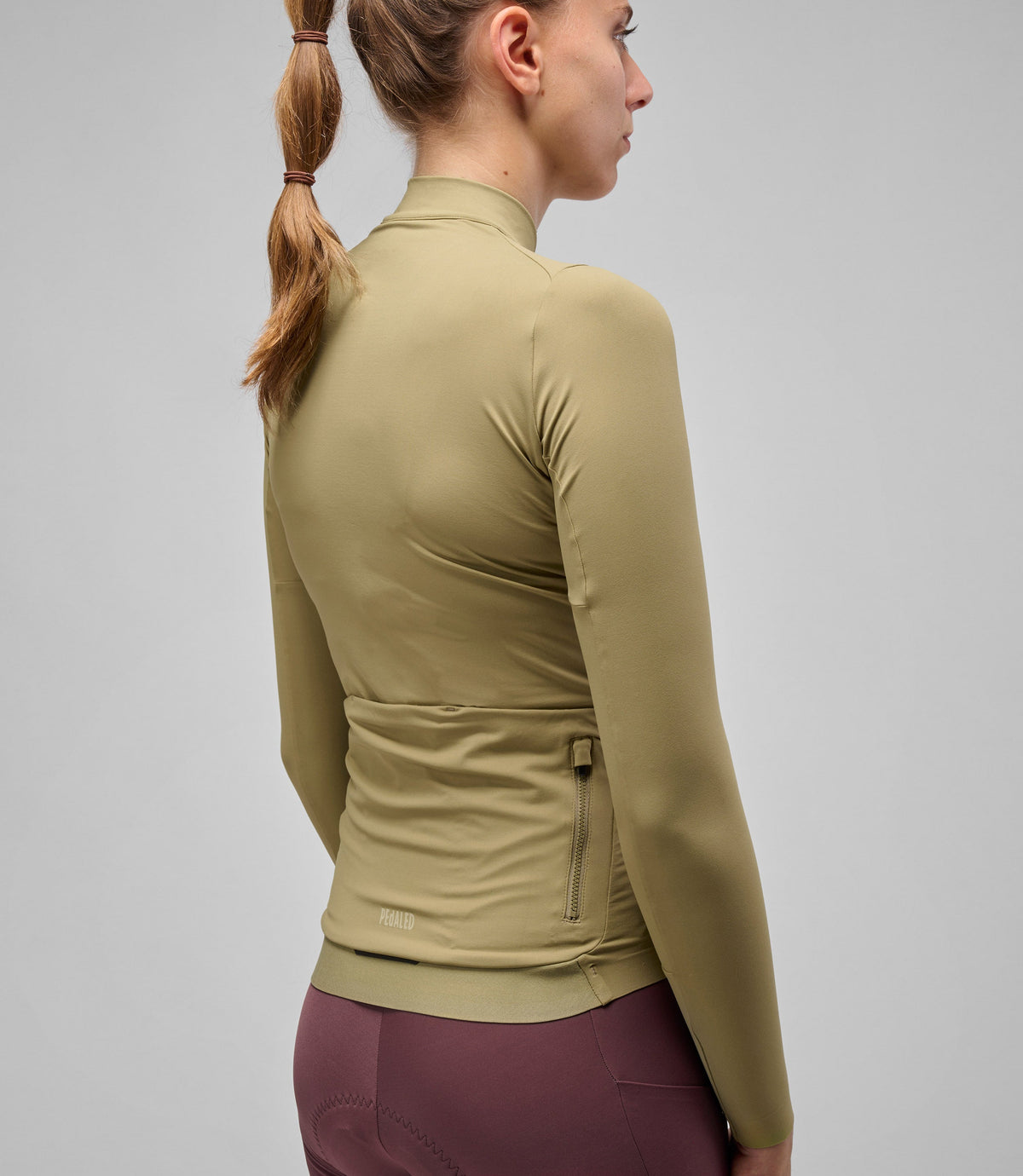 PEDALED WOMEN ELEMENT LONG SLEEVE JERSEY - DRIED HERB W7WJSEL0U