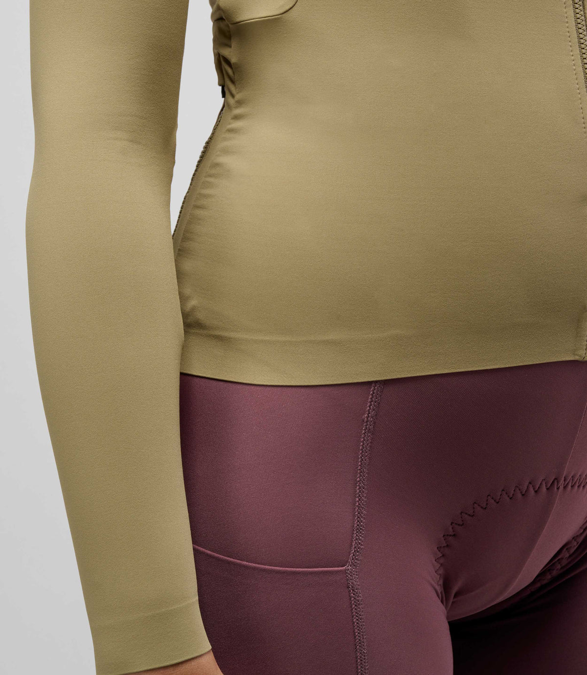 PEDALED WOMEN ELEMENT LONG SLEEVE JERSEY - DRIED HERB W7WJSEL0U
