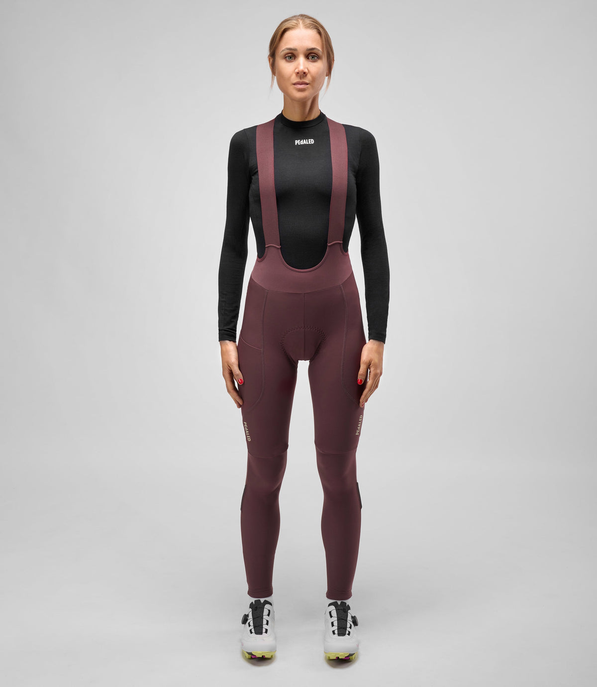 PEDALED Dona ELEMENT Culotte llarg amb tirants - RAISIN PURPLE