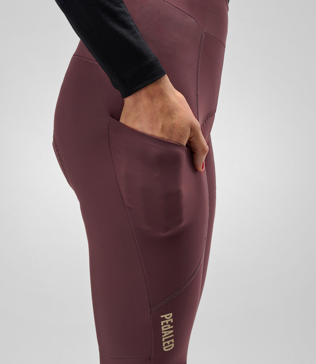 PEDALED Dona ELEMENT Culotte llarg amb tirants - RAISIN PURPLE