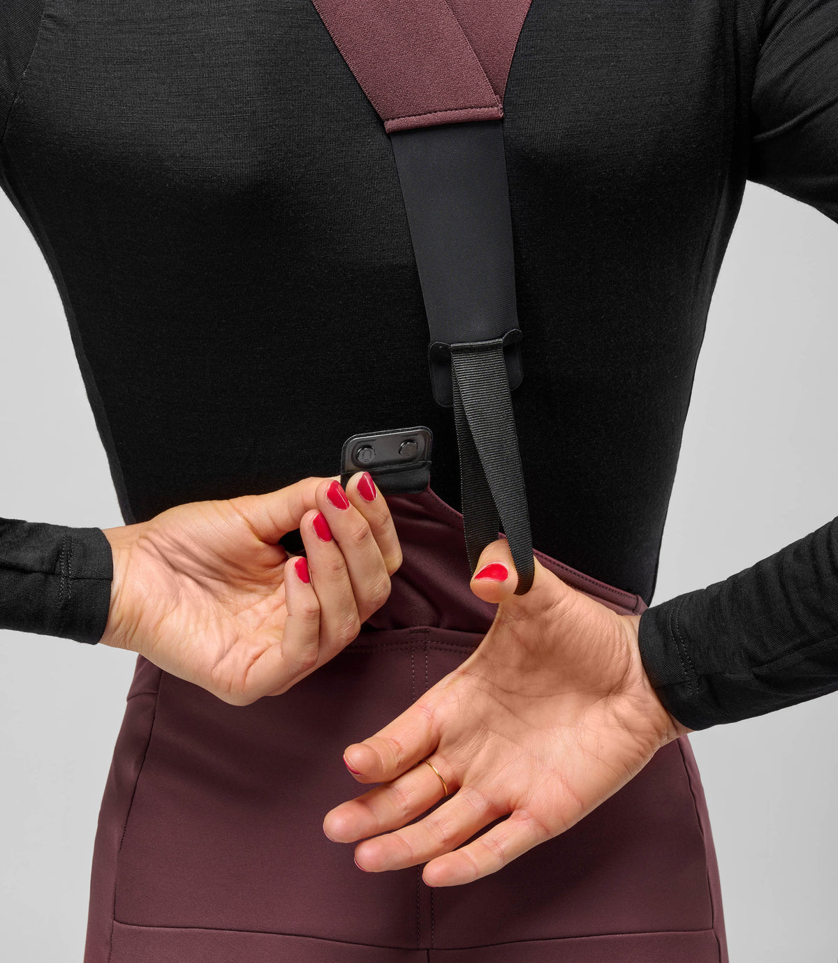 PEDALED Dona ELEMENT Culotte llarg amb tirants - RAISIN PURPLE