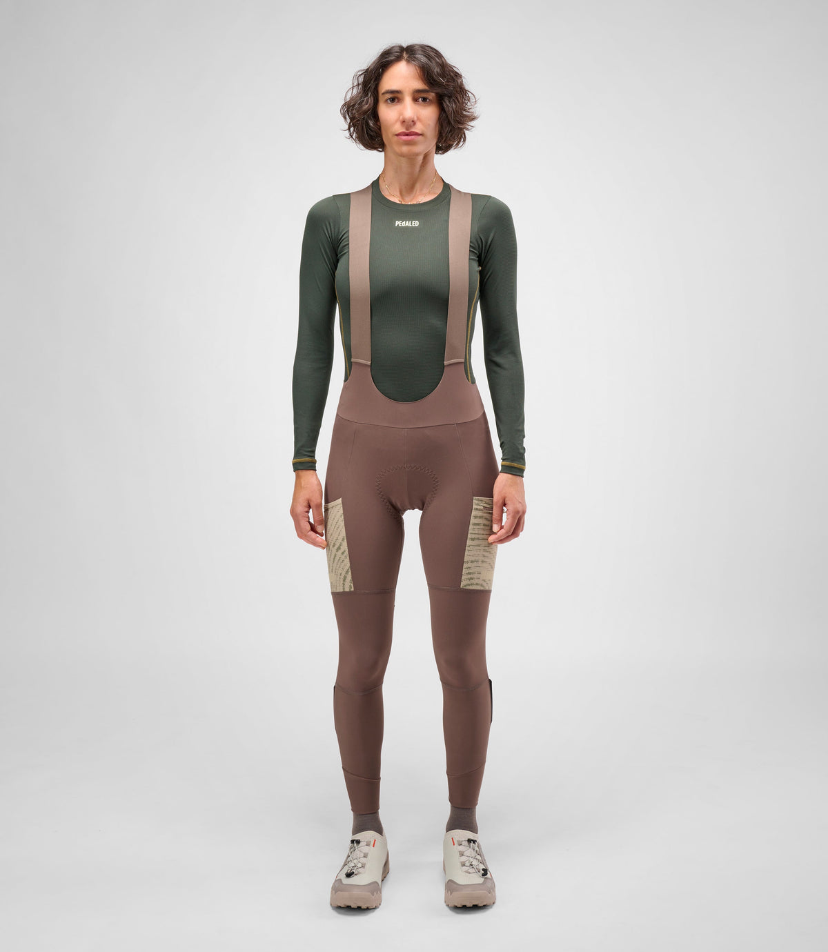 PEDALED Femme ODYSSEY Collant à bretelles - WALNUT