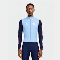 VELODROM RaceDay 3.1 Thermal Long Sleeve Jersey - Light Blue/Dark Navy Dual Sleeves