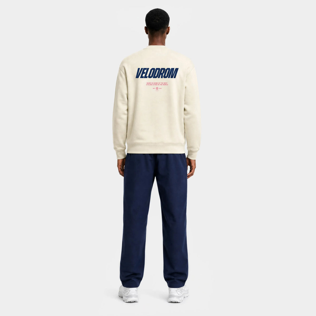 VELODROM Raceday Sweatshirt - Off White/Blue/Bright Red