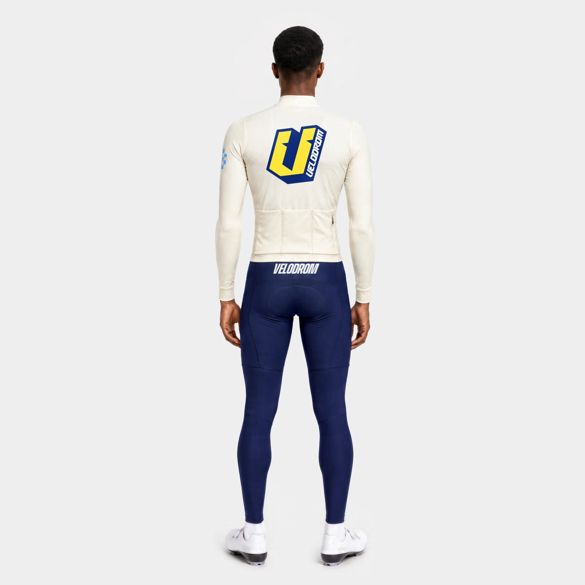 VELODROM RaceDay 3.0 Thermal Xperiment Long Sleeve Jersey - Off White/Pink/Yellow — rear