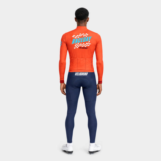 VELODROM RaceDay 3.0 Thermal Xperiment Long Sleeve Jersey - Vivid Orange — rear