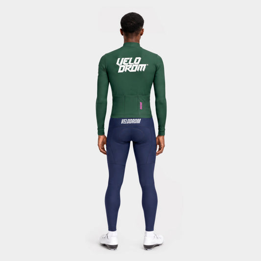 VELODROM RaceDay 3.0 Thermal Long Sleeve Jersey - Pine Groove/White — rear
