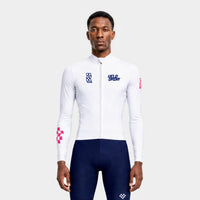 VELODROM RaceDay 3.1 Thermal Long Sleeve Jersey - White/Navy