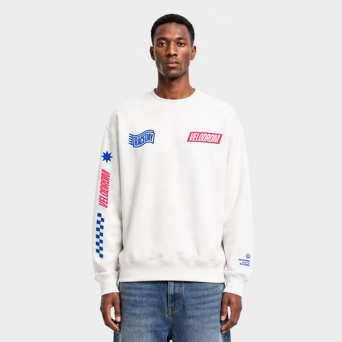 VELODROM Raceday Sweatshirt - White/Blue/Red