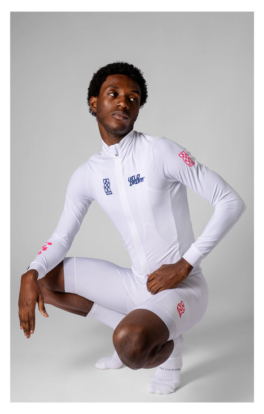 VELODROM RaceDay 3.0 Thermal Fietsshirt lange mouwen - Wit/Navy