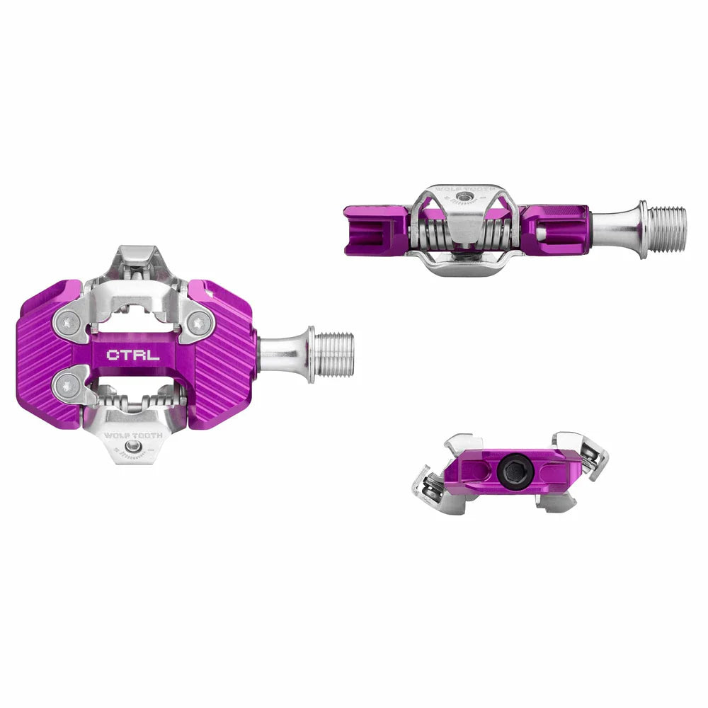 WOLF TOOTH CTRL Trail Clipless Pedals - UV Purple