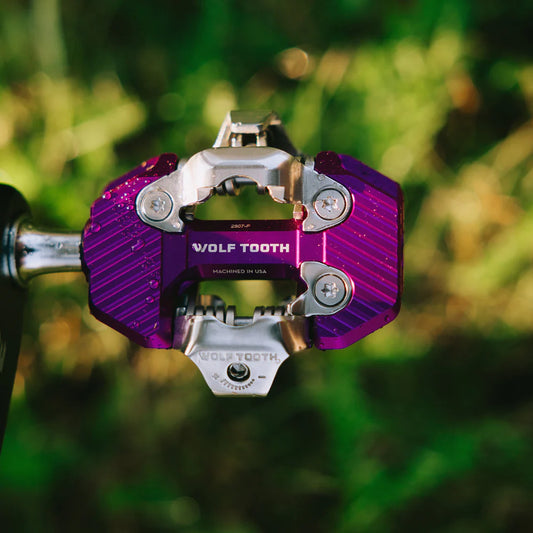 WOLF TOOTH CTRL Trail Clipless Pedals - UV Purple