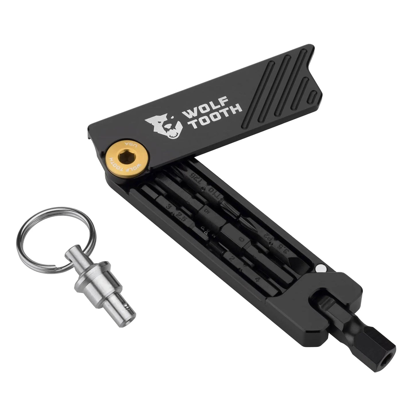 WOLFTOOTH BIT HEX WRENCH MULTI TOOL - BLACK BOLT