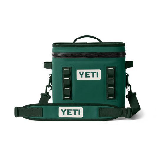 YETI Hopper Flip 12 Soft Cooler- Black Forest Green