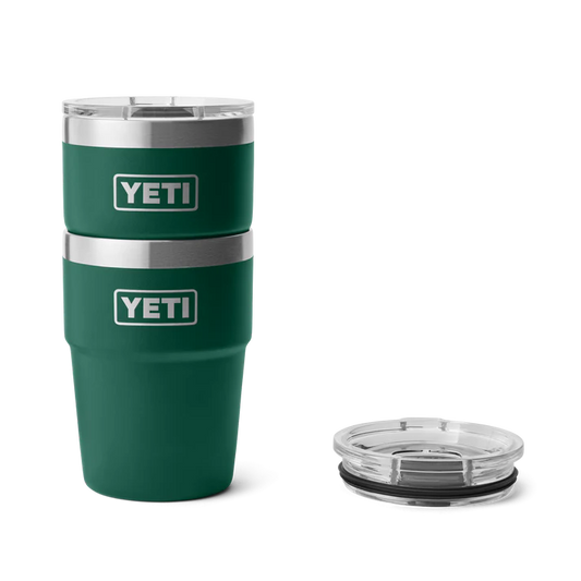 YETI Rambler 16 oz 473 ml Stackable Cup With MagSlider™ Lid - Black Forest Green