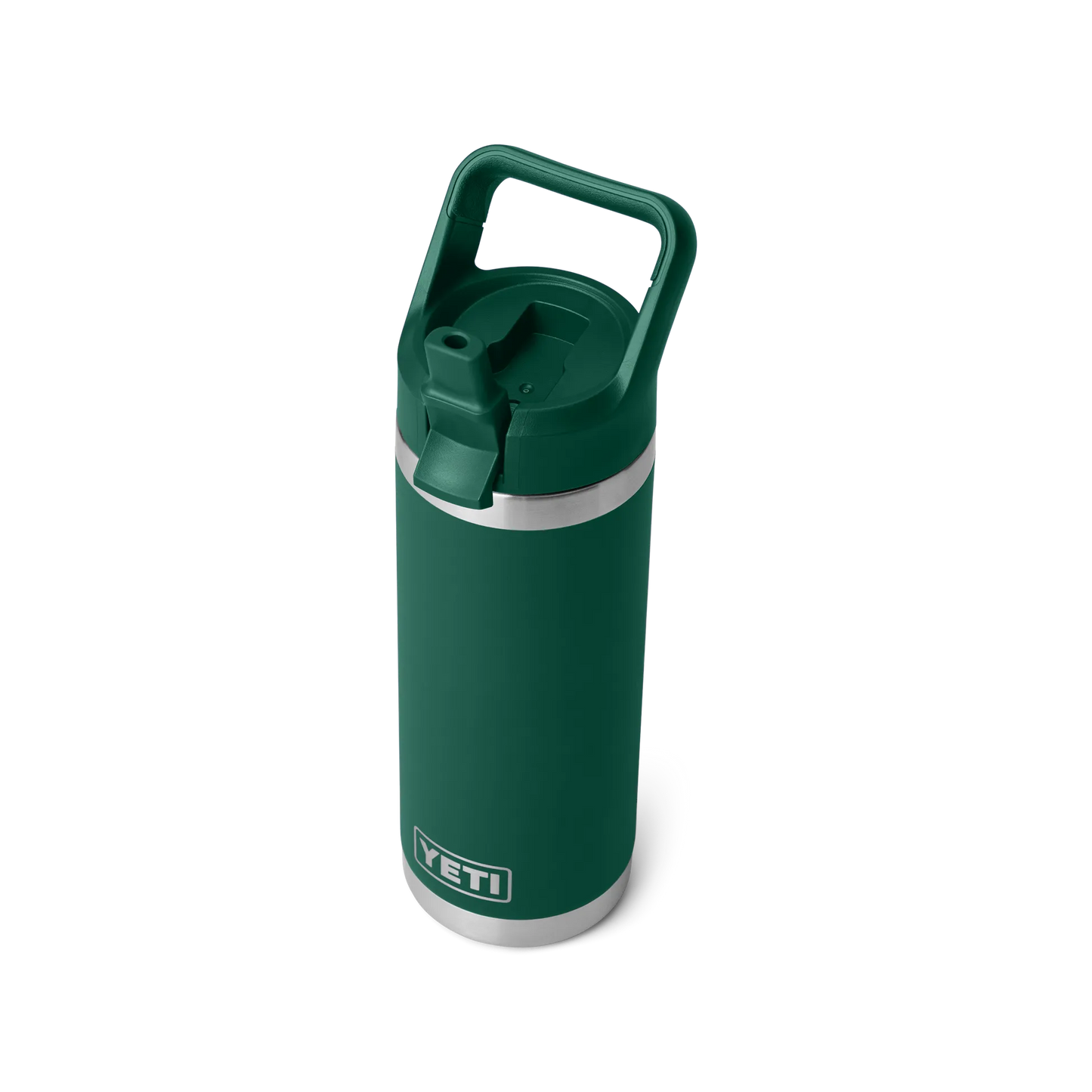 YETI Rambler 18oz/532m Bottle with Straw Cap - Black Forest Green