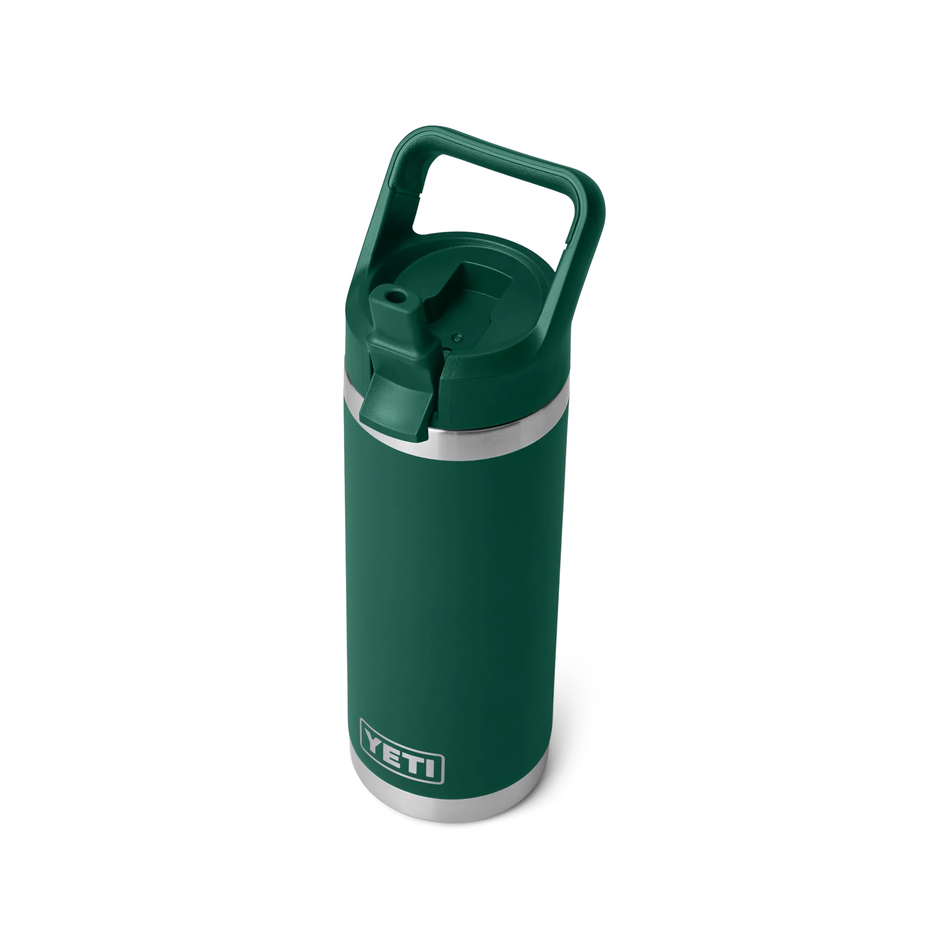 YETI Rambler 18oz/532m Bottle with Straw Cap - Black Forest Green