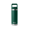 YETI Rambler 18oz/532m Bottle with Straw Cap - Black Forest Green