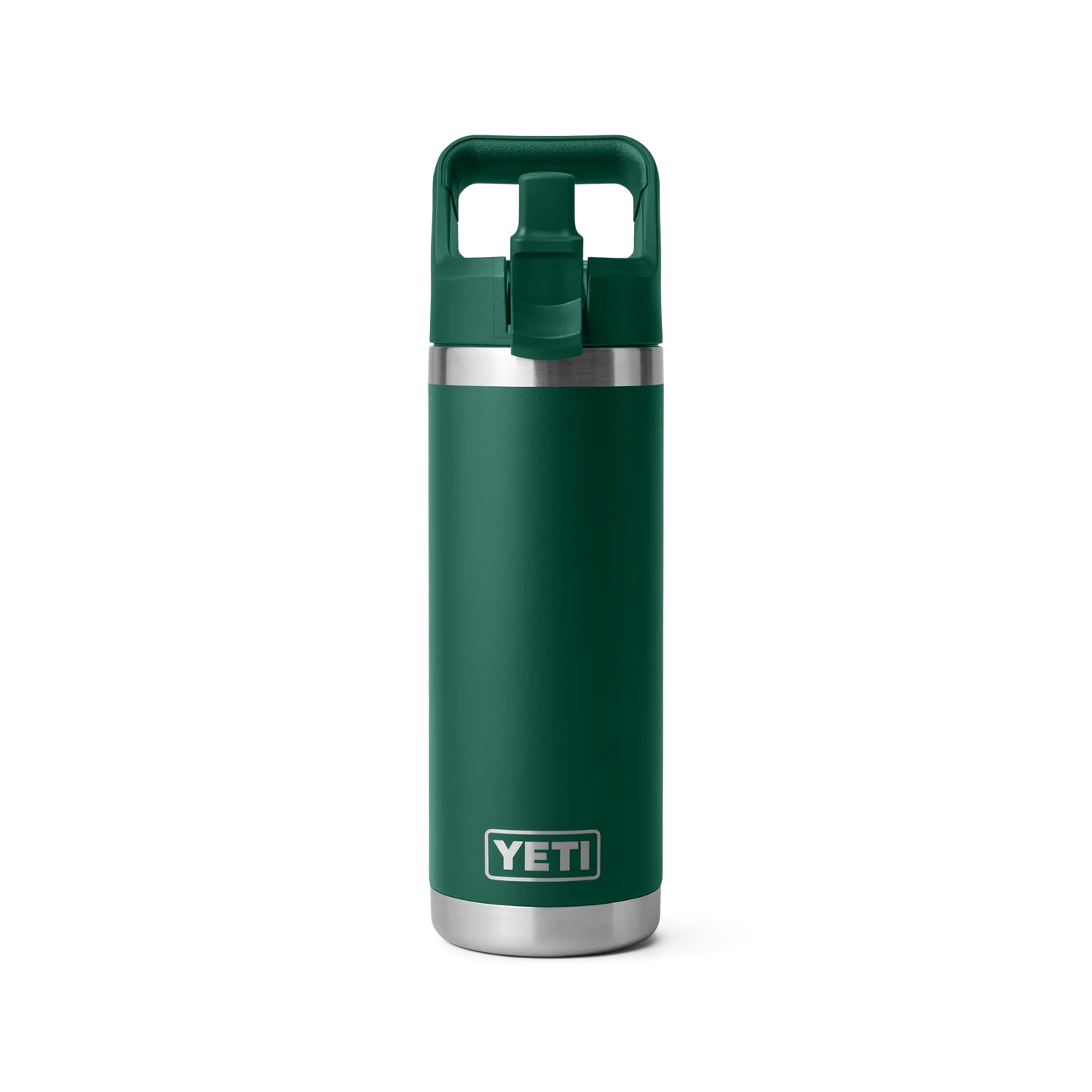 YETI Rambler 18oz/532m Bottle with Straw Cap - Black Forest Green