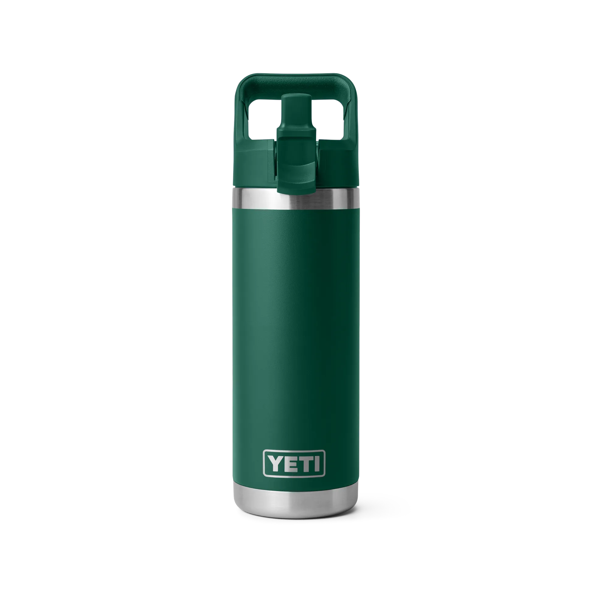 YETI Rambler 18oz/532m Bottle with Straw Cap - Black Forest Green