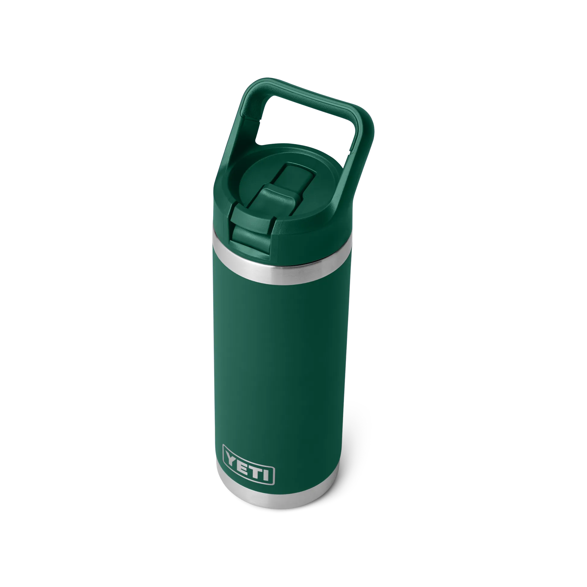 YETI Rambler 18oz/532m Bottle with Straw Cap - Black Forest Green
