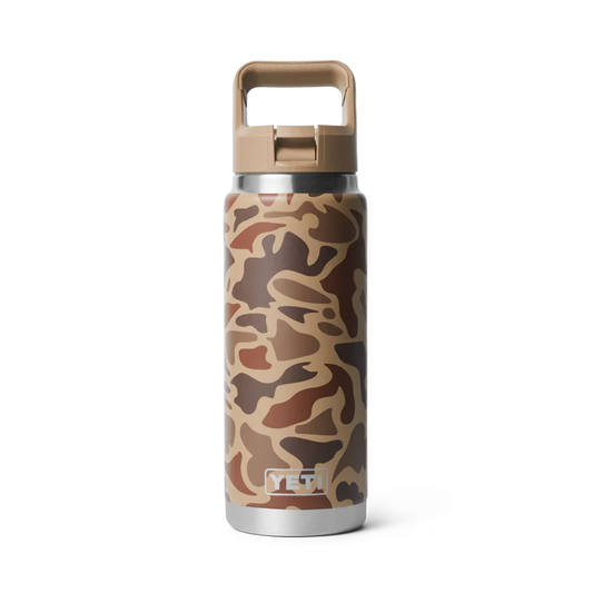 YETI Rambler 26 OZ 756 ML Bottle With ColourMatched Straw Cap - Wetlands Camo