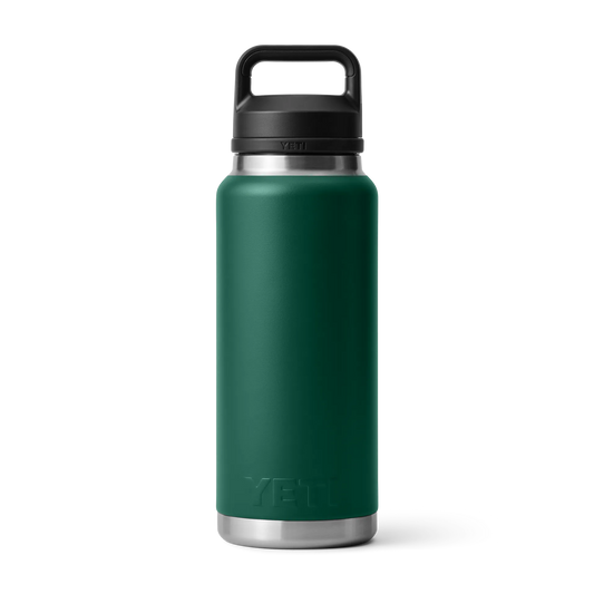 YETI Rambler 36 OZ 1 L Bottle With Chug Cap- Black Forest Green