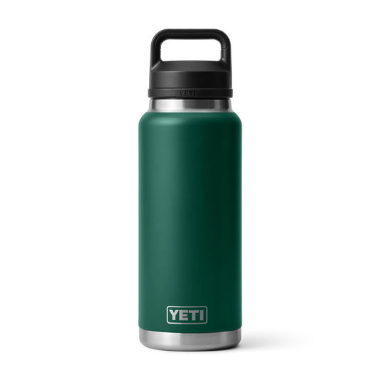 YETI Rambler 36 OZ 1 L Bottle With Chug Cap- Black Forest Green