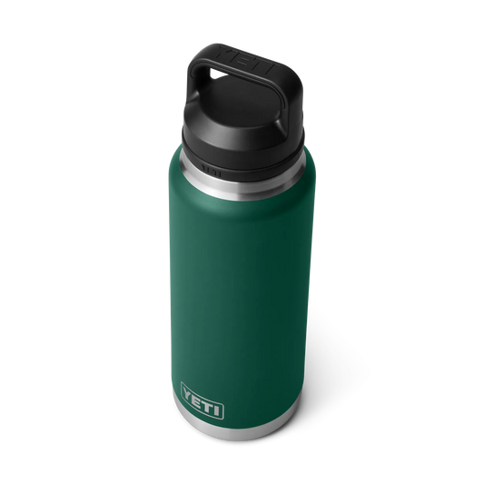 YETI Rambler 36 OZ 1 L Bottle With Chug Cap- Black Forest Green