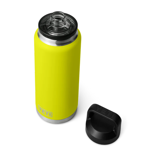 YETI Rambler 36 OZ 1 L Bottle With Chug Cap- Firefly Yellow