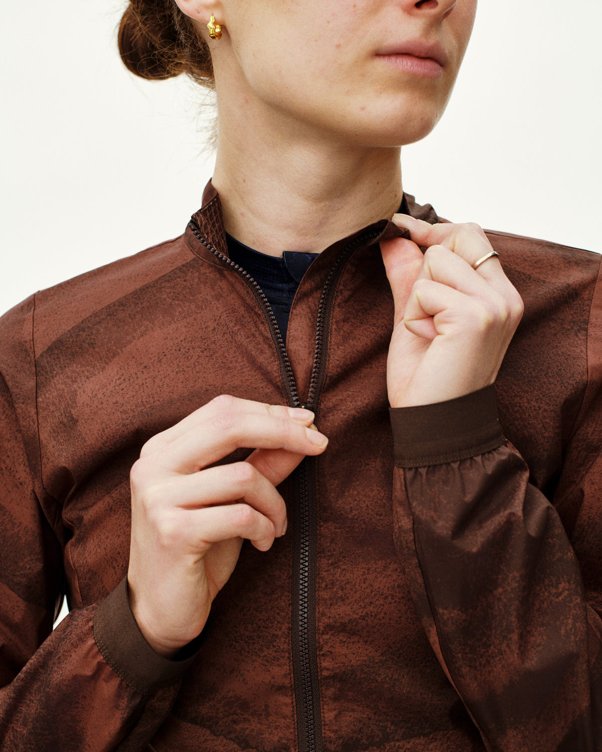 PAS NORMAL STUDIOS Women Mechanism Stow Away Jacket - AOP Light brown