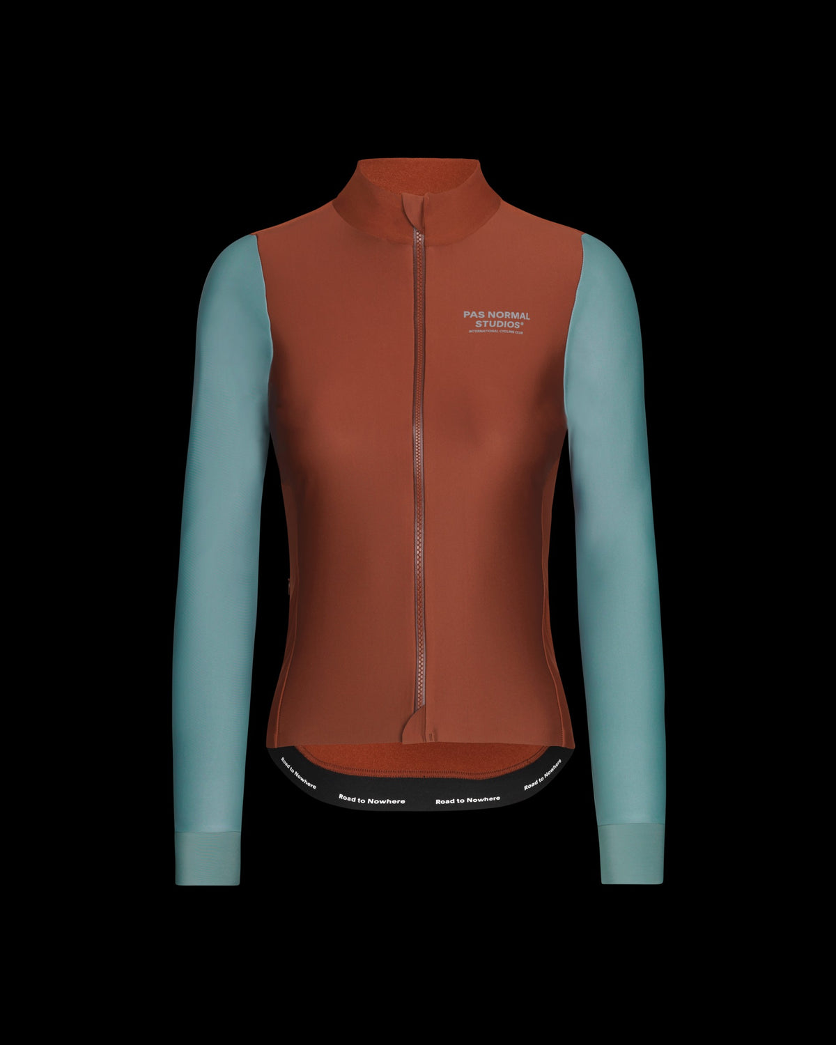 PAS NORMAL STUDIOS Women Mechanism Thermal Long Sleeve Jersey - Mahogany / Dusty Teal