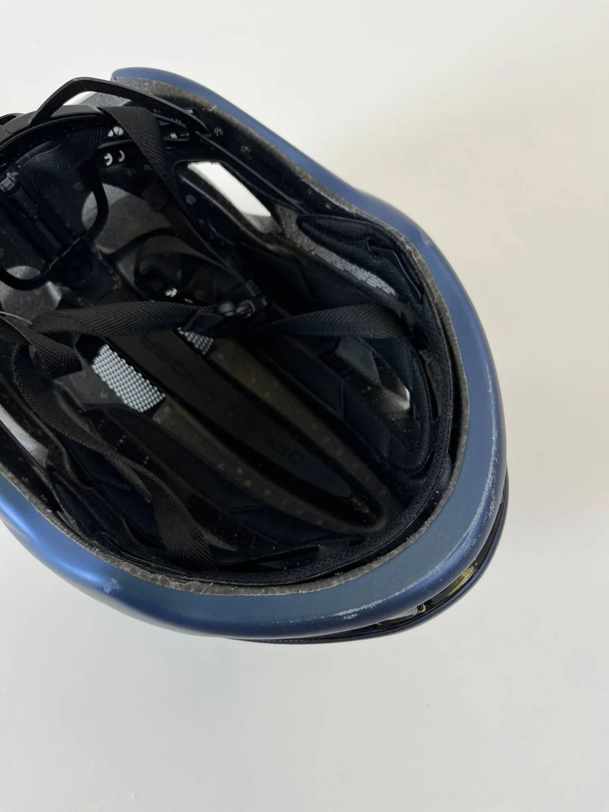 ABUS Gamechanger 2.0 Cycling Helmet Second Life - Midnight Blue, underside with scratches on the lower edge