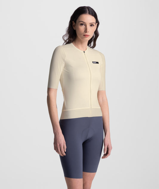 SANTINI Aero Race Unisex Korte mouwen Fietsshirt - Cream
