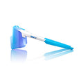RIDE 100% Aerocraft Sunglasses - Matte White / HiPER Blue Mirror Lens