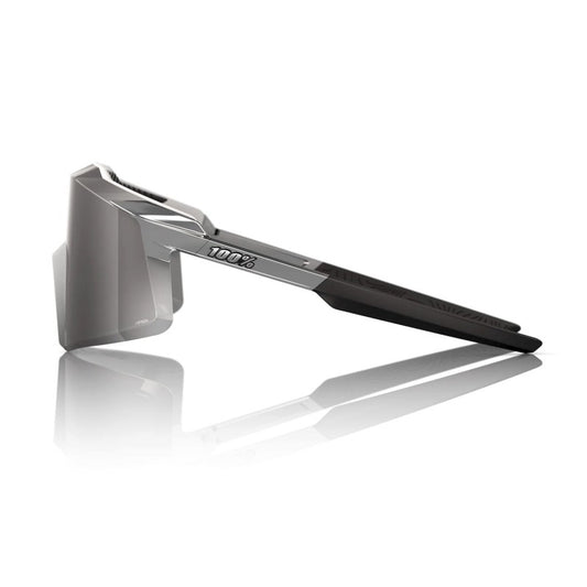 RIDE 100% Aerocraft Sunglasses - Gloss Negre Chrome / HiPER Silver Mirror Lens